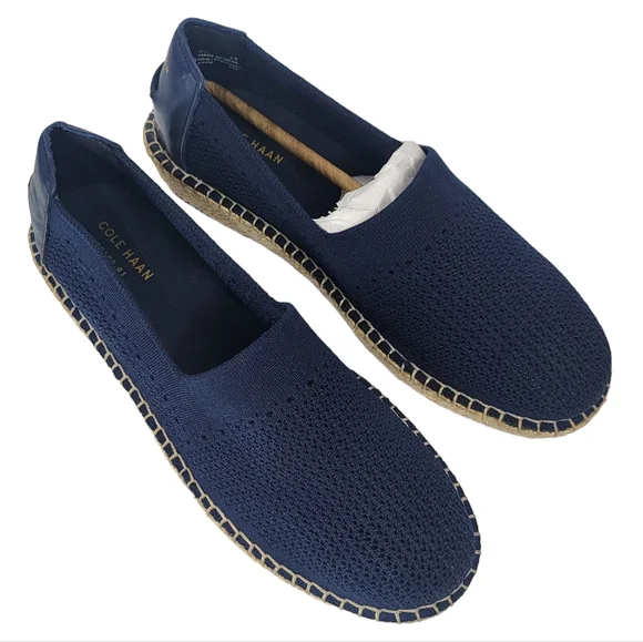 Cole Haan Cloudfeel Stitchlite Espadrille Marine Blue Knit - Picture 7 of 8